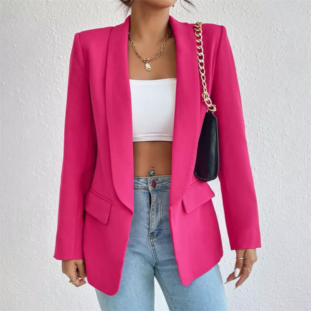 RUZU UG Jackenblazer Stilvoller Damen Herbst/Winter Blazer (1-tlg) günstig online kaufen