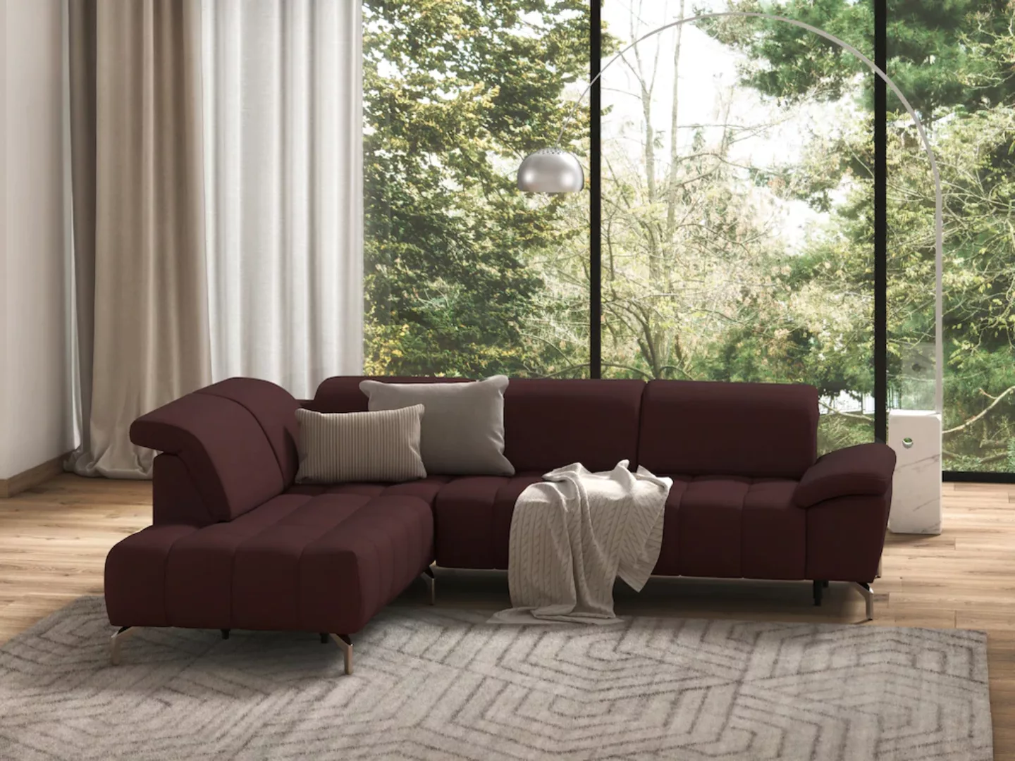 sit&more Ecksofa »Cool L-Form«, wahlweise mit Kopfteilverstellung und Vorzi günstig online kaufen