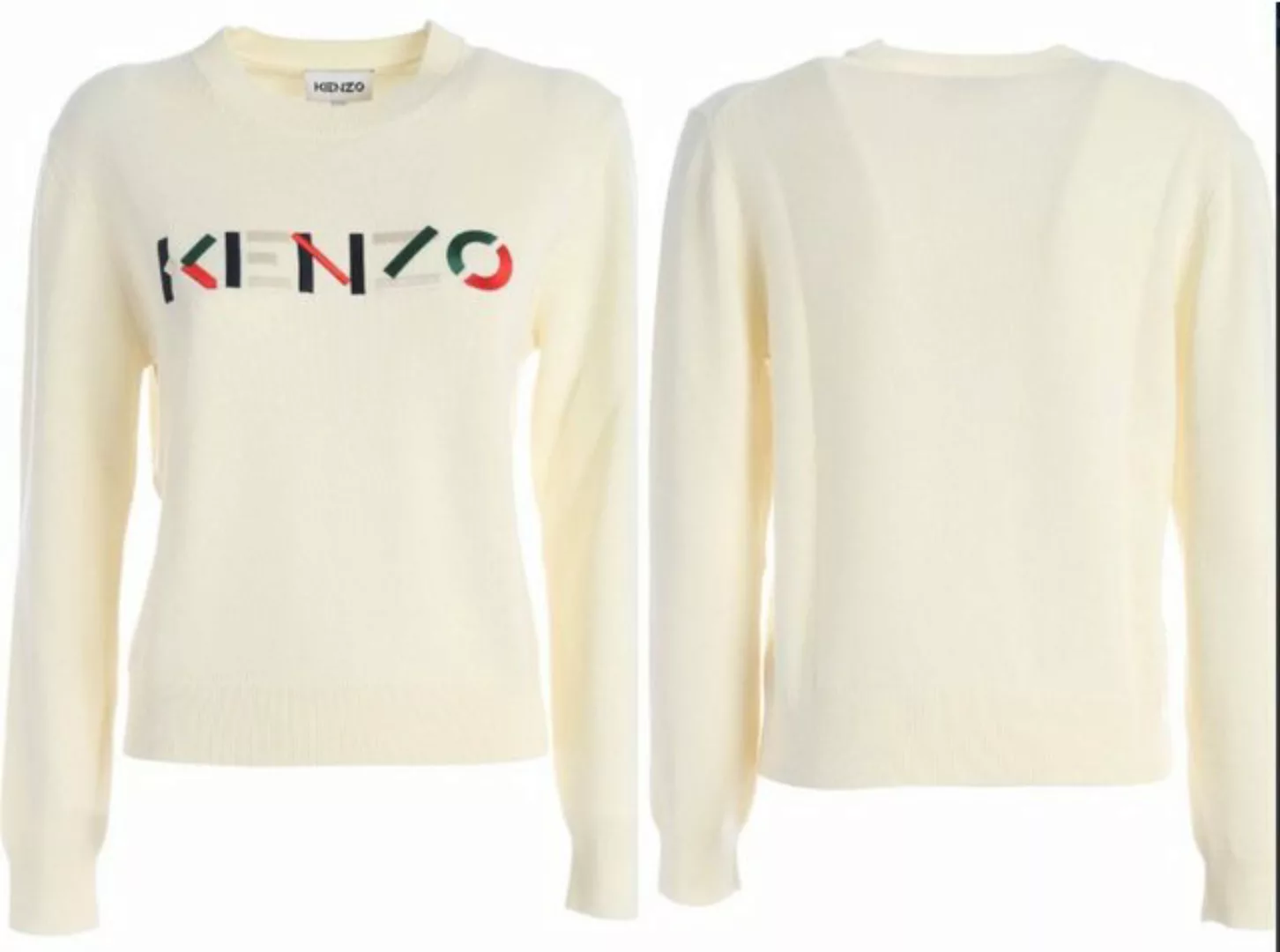 KENZO Strickpullover KENZO EMBROIDERED MULTICOLOR LOGO PULLOVER JUMPER PULL günstig online kaufen