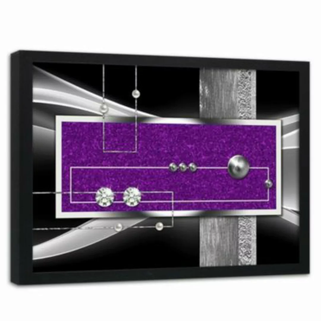 FEEBY® Kunst Purple Abstraction Leinwandbilder bunt Gr. 90 x 60 günstig online kaufen