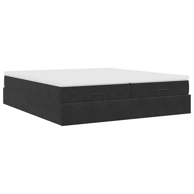 vidaXL Bett, Ottoman-Bett mit Matratzen Schwarz 160x200 cm Samt günstig online kaufen