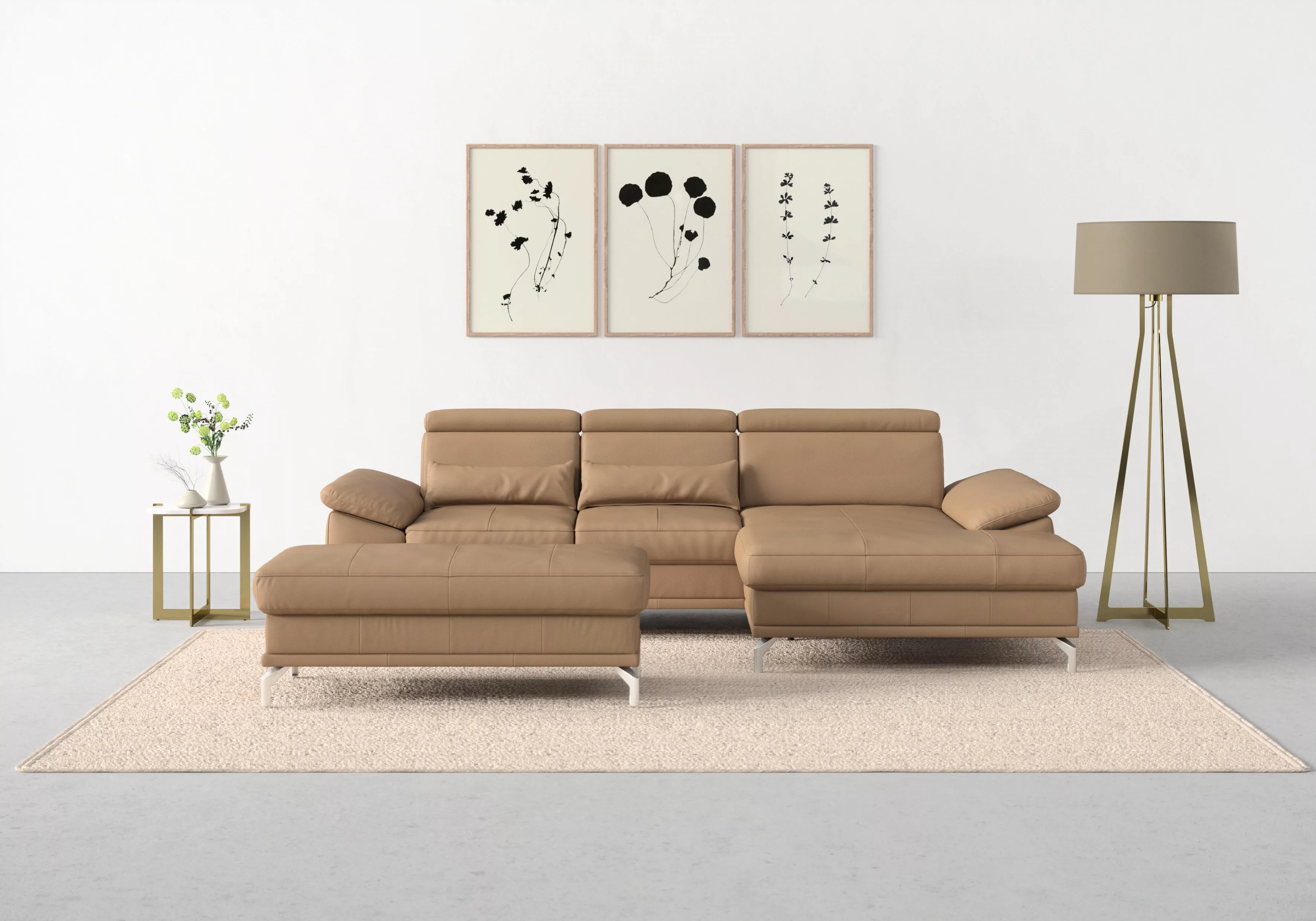 sit&more Ecksofa "Cabrio L-Form", mit Sitztiefen- und Armteilverstellung so günstig online kaufen