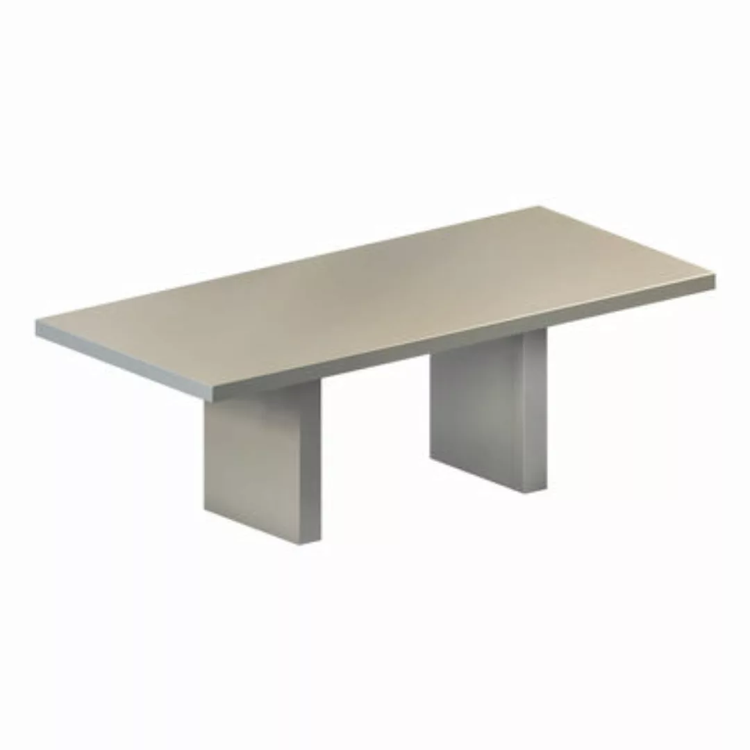 rechteckiger Tisch Tommaso OUTDOOR metall grau / 180 x 90 cm - Stahl lackie günstig online kaufen