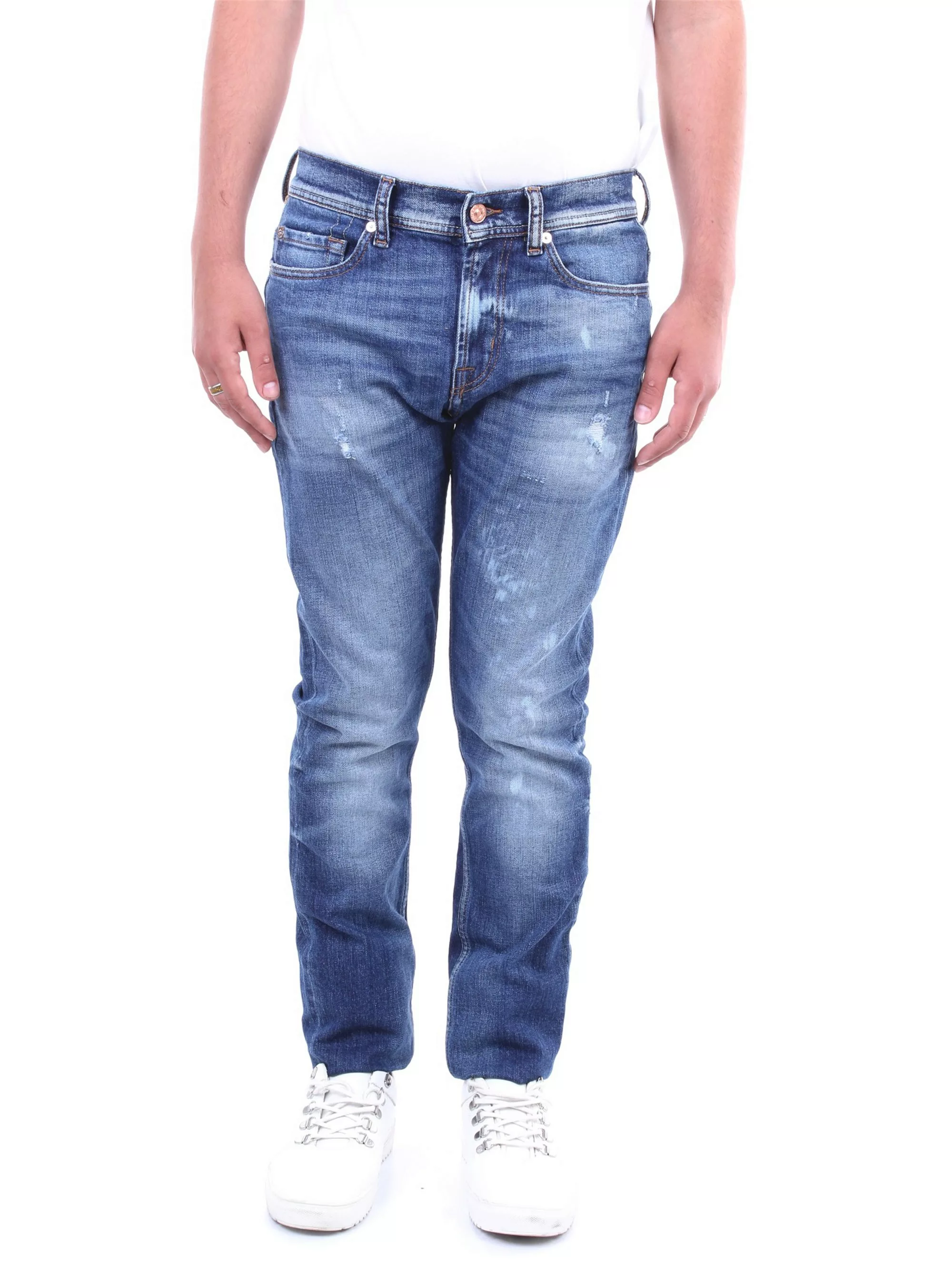 7 FOR ALL MANKIND dünn Herren Blue Jeans günstig online kaufen