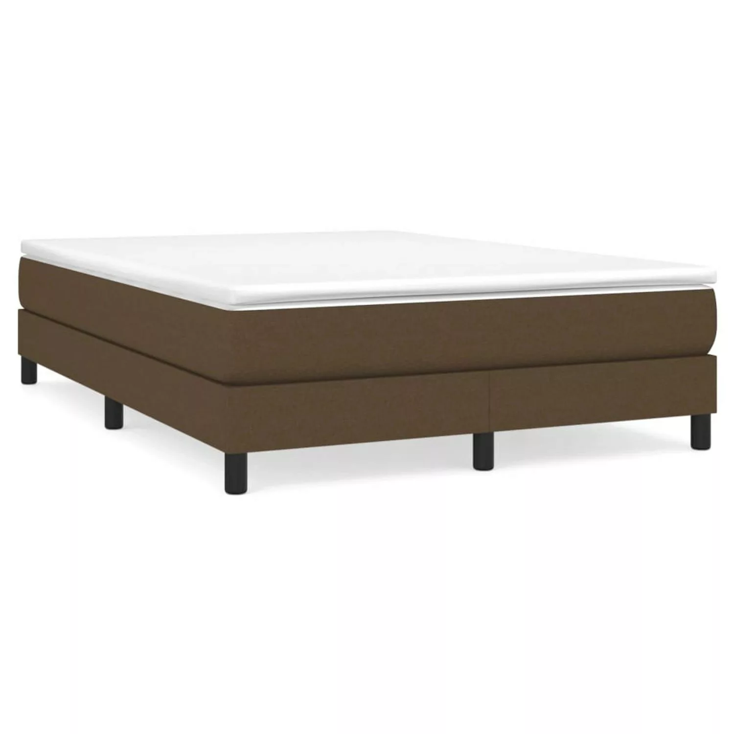 vidaXL Boxspringbett Dunkelbraun 140x200 cm Stoff1370260 günstig online kaufen