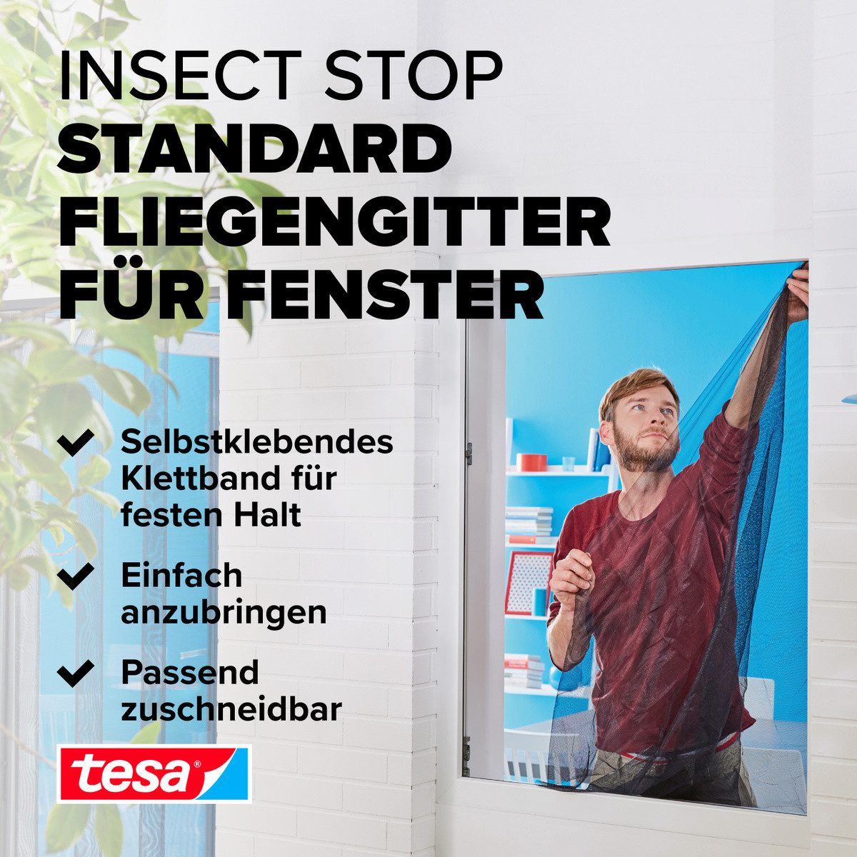 tesa Insektenschutz-Fensterrahmen Insect Stop Standard Fliegengitter günstig online kaufen