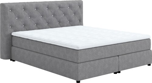 COTTA Boxspringbett "Castle", mit Strasssteinen im Kopfteil, inkl. Topper günstig online kaufen