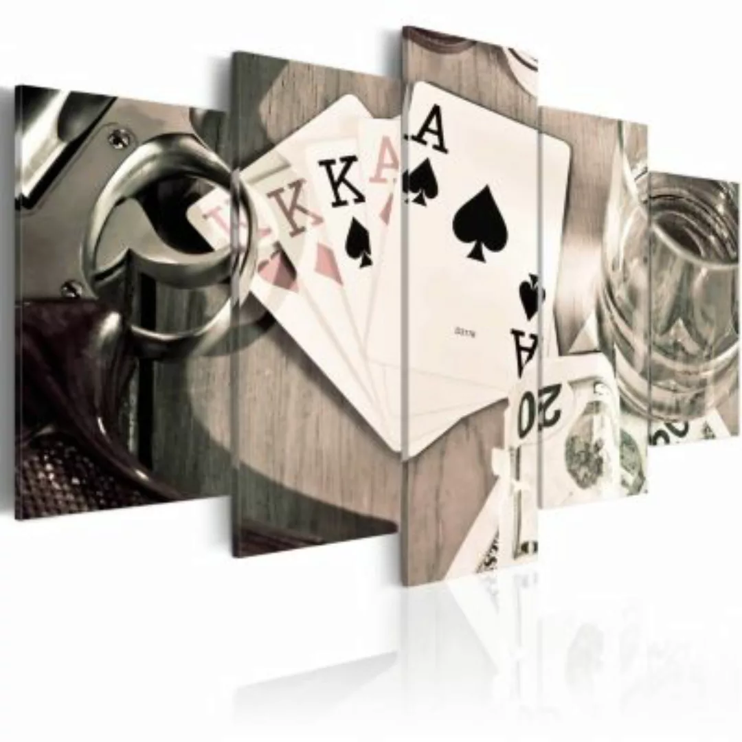 artgeist Wandbild Poker night braun-kombi Gr. 200 x 100 günstig online kaufen