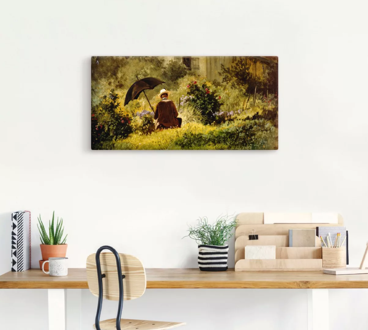 Artland Leinwandbild "Der Maler im Garten", Mann, (1 St.), auf Keilrahmen g günstig online kaufen