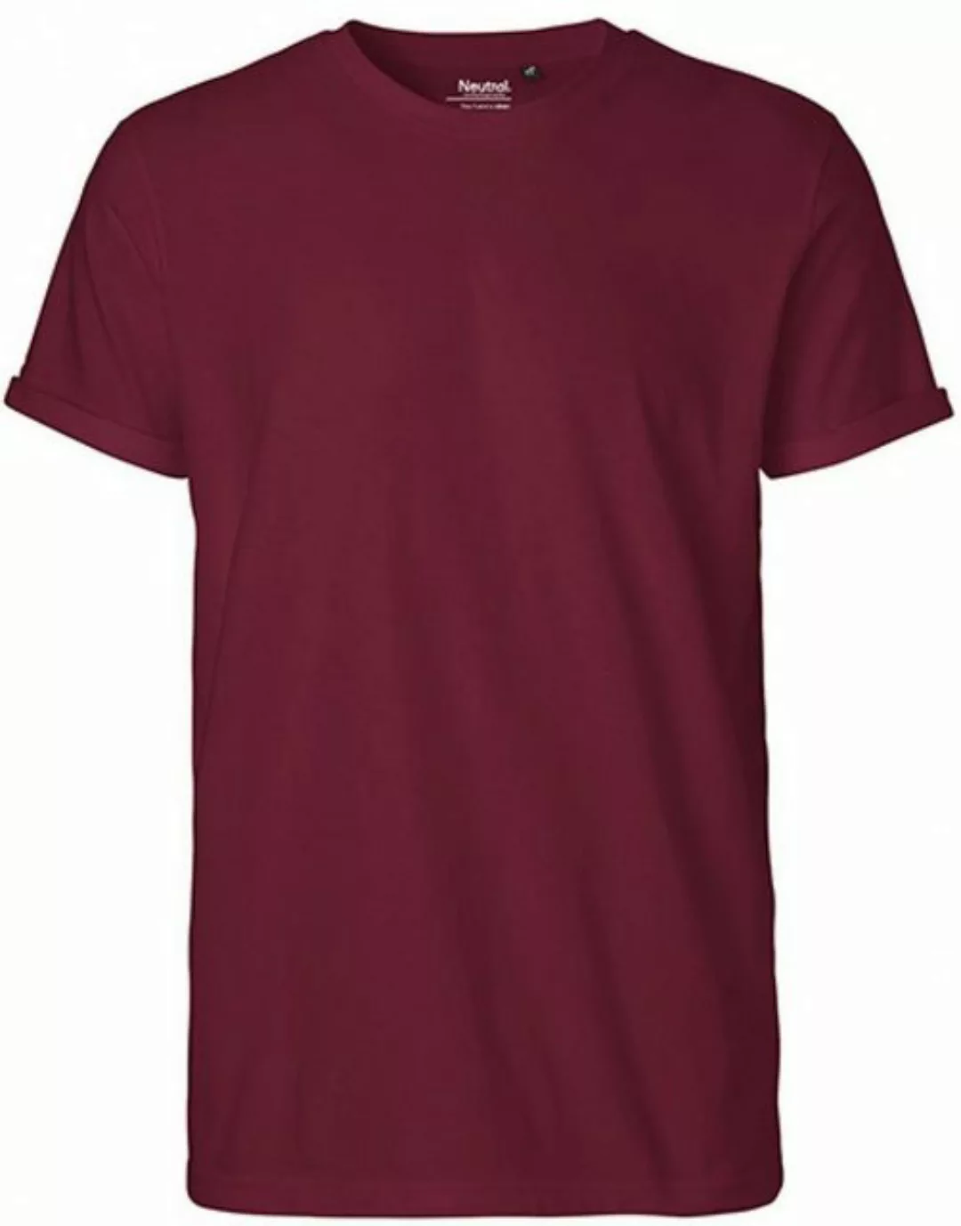 Neutral Rundhalsshirt Herren Roll Up Sleeve T-Shirt / 100% Fairtrade Baumwo günstig online kaufen