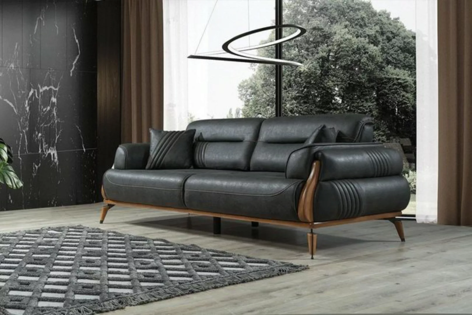 JVmoebel Sofa Design Sofa 3 Sitzer Wohnzimmer Couch Polster Sofas Dreisitze günstig online kaufen