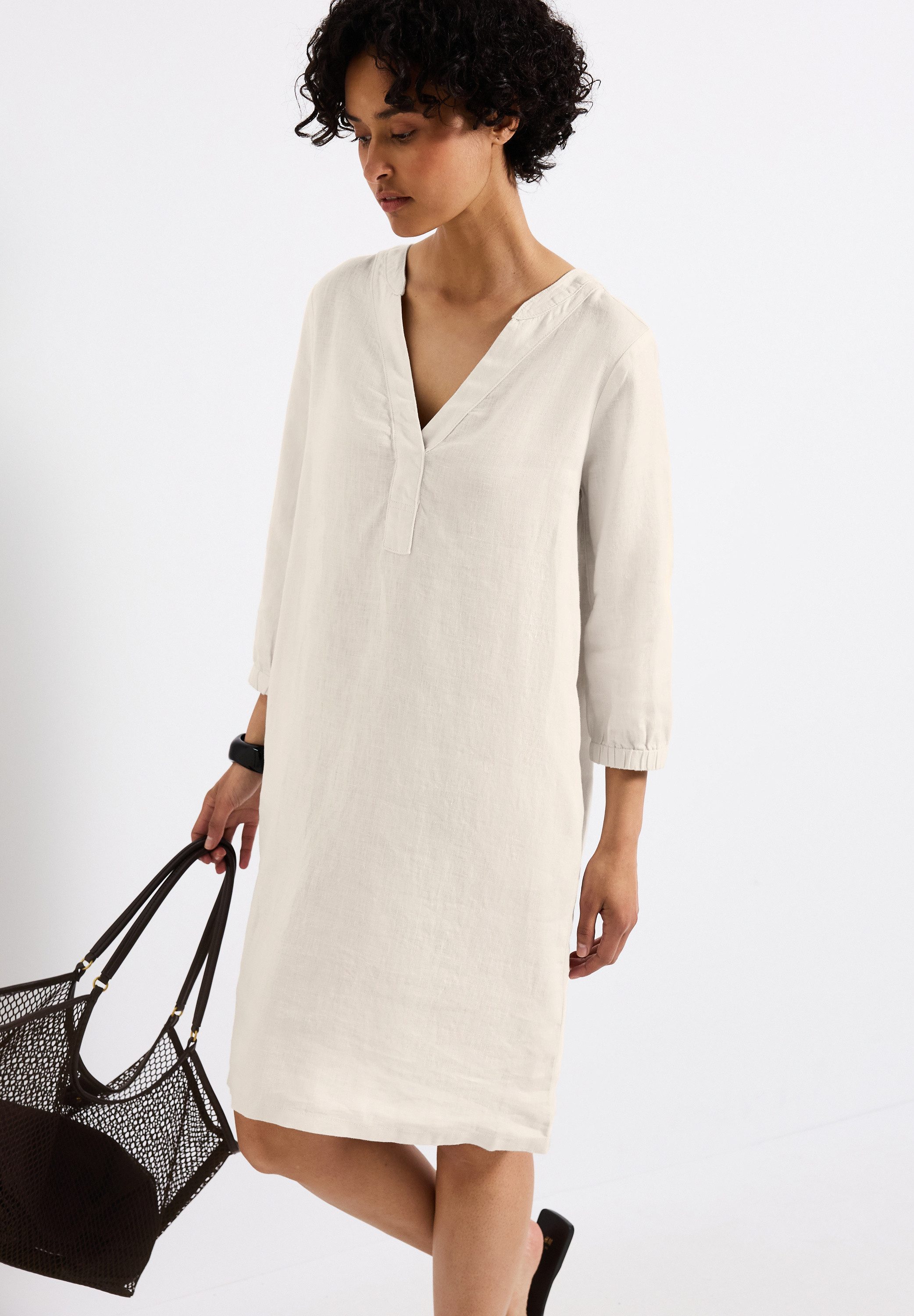 STREET ONE Midikleid, 3/4-Arm aus Leinen günstig online kaufen