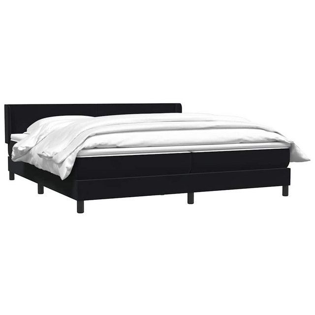 vidaXL Bett Boxspringbett mit Matratze Schwarz 180x210 cm Samt günstig online kaufen