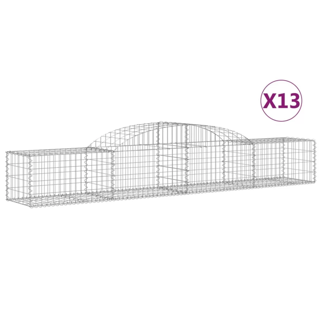 Vidaxl Gabionen Mit Hochbogen 13 Stk. 300x50x40/60 Cm Verzinktes Eisen günstig online kaufen