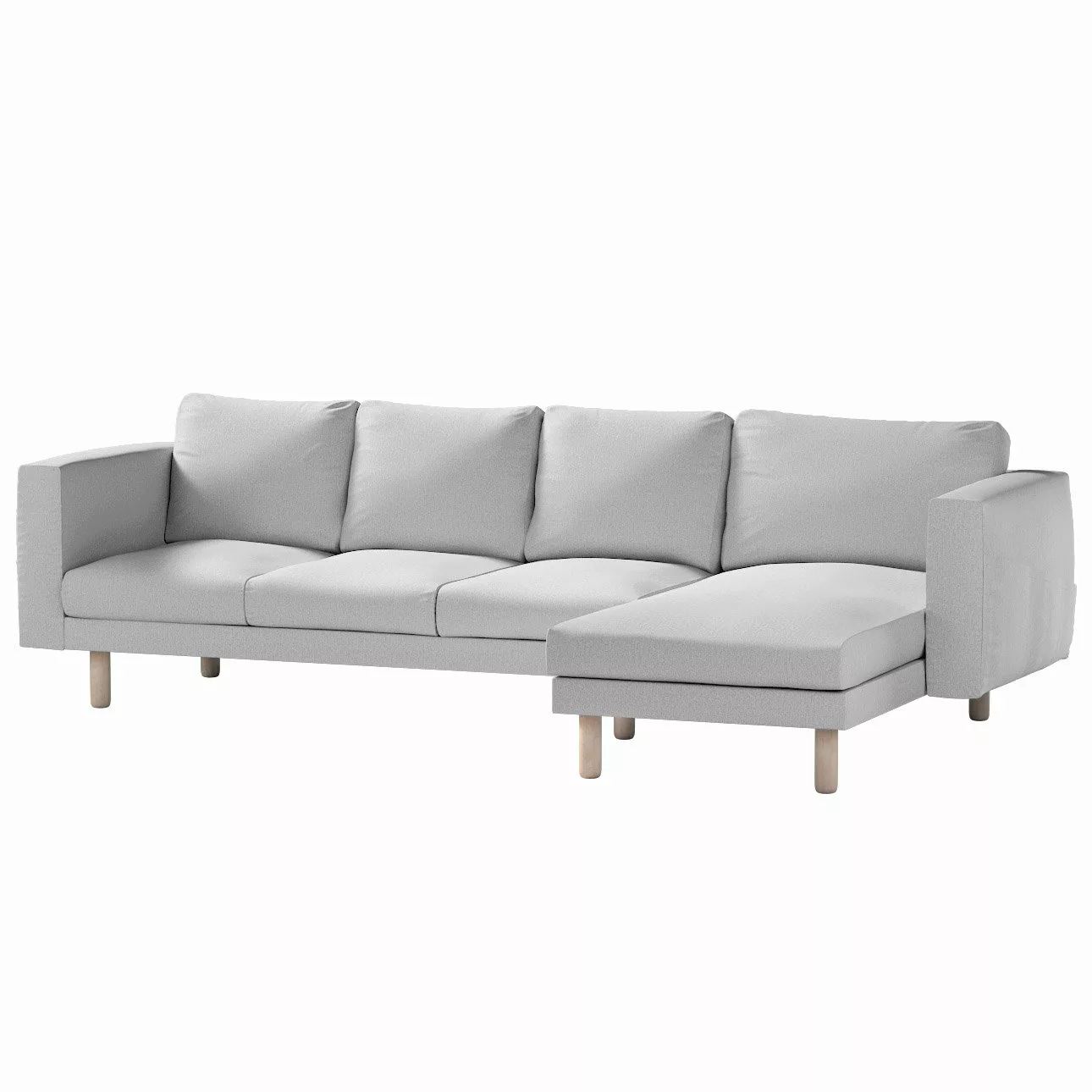 Bezug für Norsborg 4-Sitzer Sofa mit Recamiere, szary, Norsborg Bezug für 4 günstig online kaufen