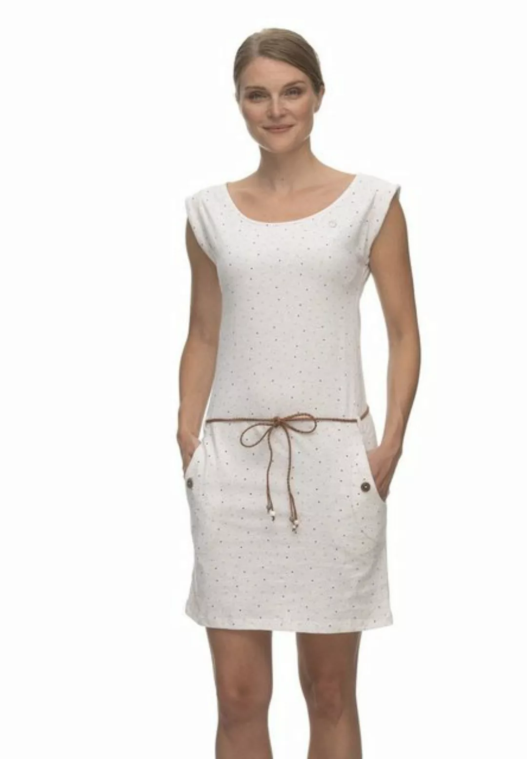 Ragwear Midikleid Ragwear Damen Kleid TAG DOTS 2311-20003 White 7000 Beige günstig online kaufen