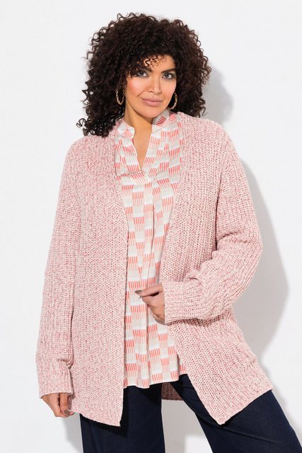 Ulla Popken Strickjacke Strickjacke Bändchengarn offene Form Langarm günstig online kaufen