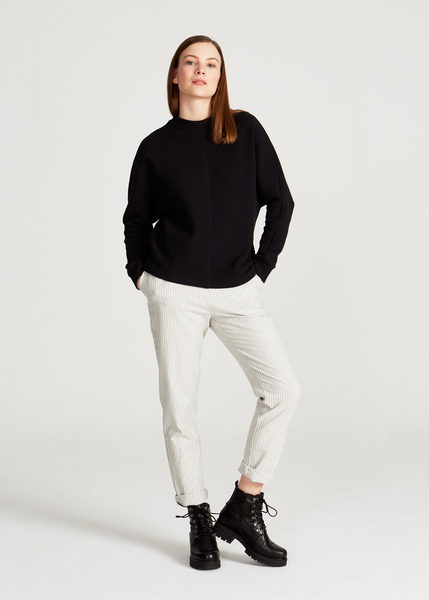 Damen Sweater Aus Bio-baumwolle Mit Ripp Optik "Wilma" günstig online kaufen