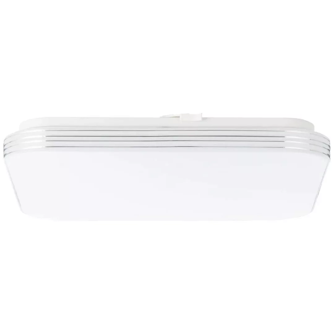 LED Deckenleuchte Ariella in Weiß und Chrom 24W 2500lm günstig online kaufen