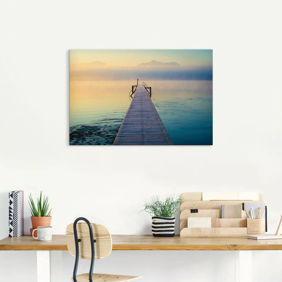Artland Wandbild "Sonnenaufgang am Chiemsee", Seebilder, (1 St.), als Leinw günstig online kaufen