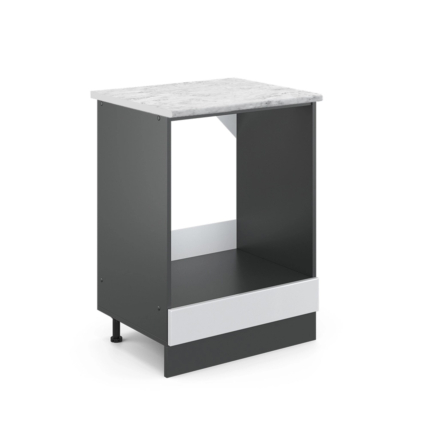 Vicco Herdumbauschrank R-Line, Weiß Hochglanz/Anthrazit, AP günstig online kaufen