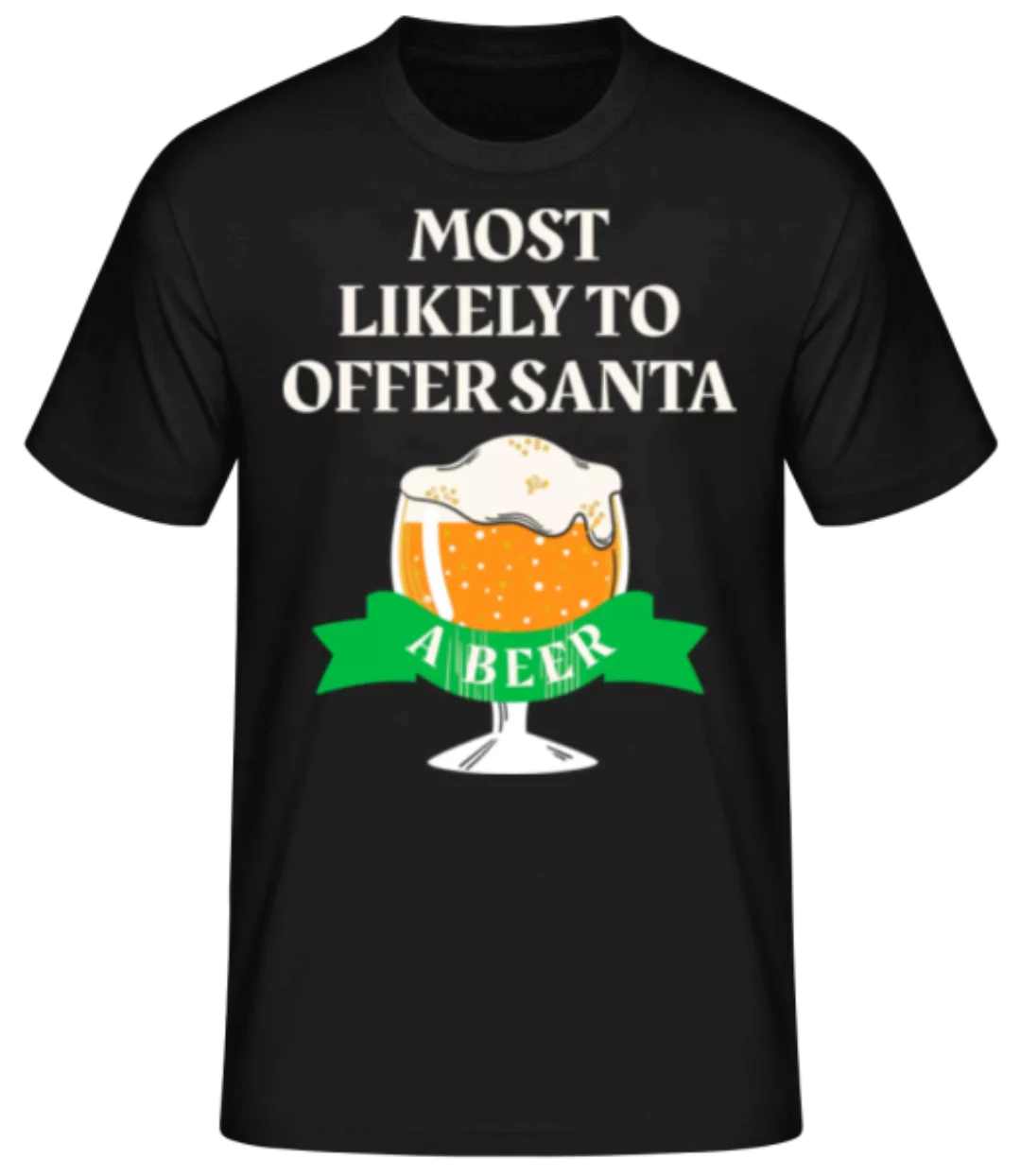 Offer Santa A Beer · Männer Basic T-Shirt günstig online kaufen