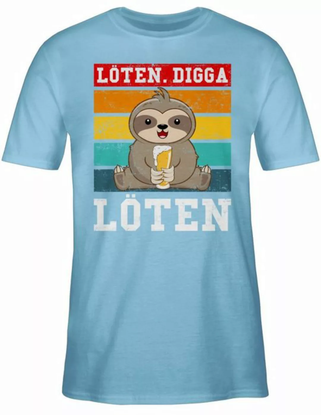 Shirtracer T-Shirt Löten Digga Löten Vintage weiß bunt Party & Alkohol Herr günstig online kaufen