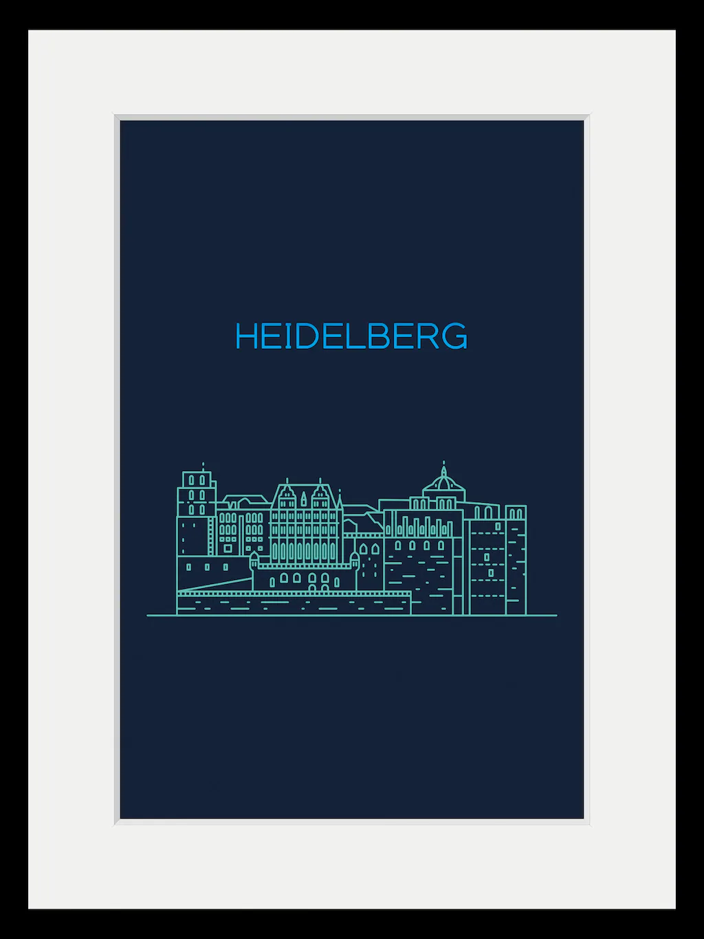 queence Bild "Heidelberg Sightseeing", Städte-Schriftzug-Deutschland-Stadt- günstig online kaufen