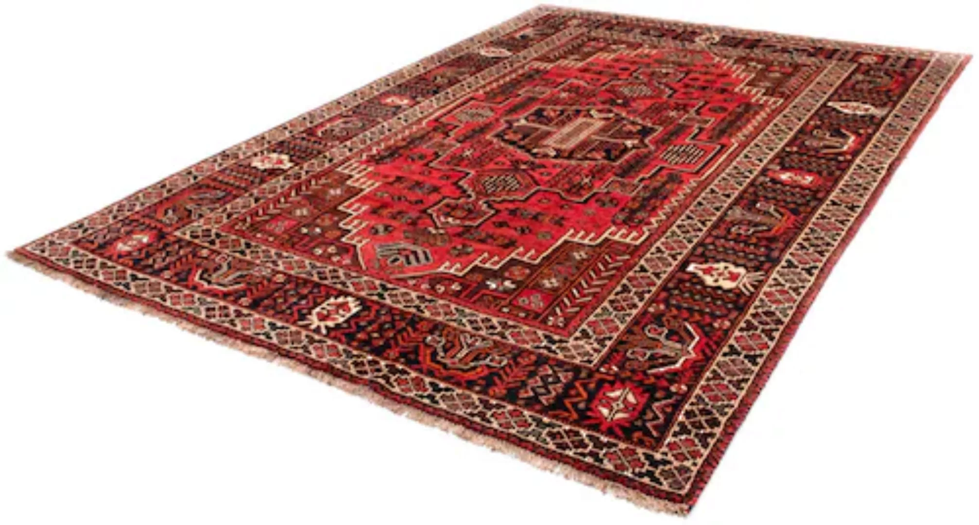 morgenland Wollteppich »Shiraz Medaillon Rosso chiaro 288 x 210 cm«, rechte günstig online kaufen