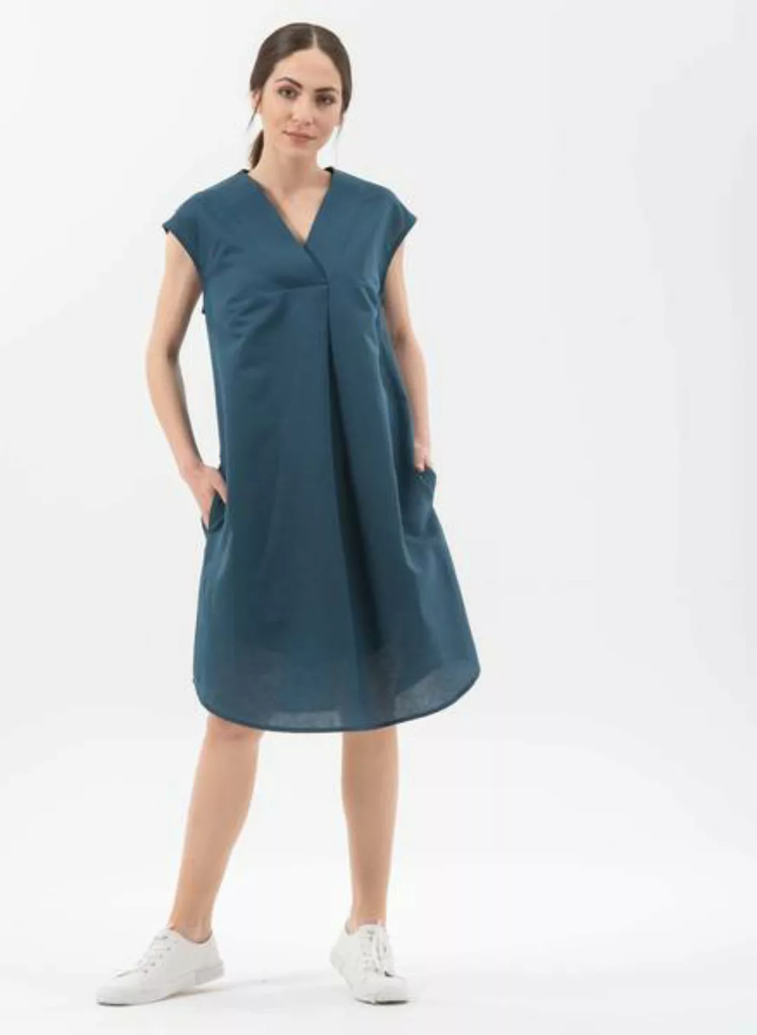 Kleid Aus Leinen Mit Bio-baumwolle günstig online kaufen