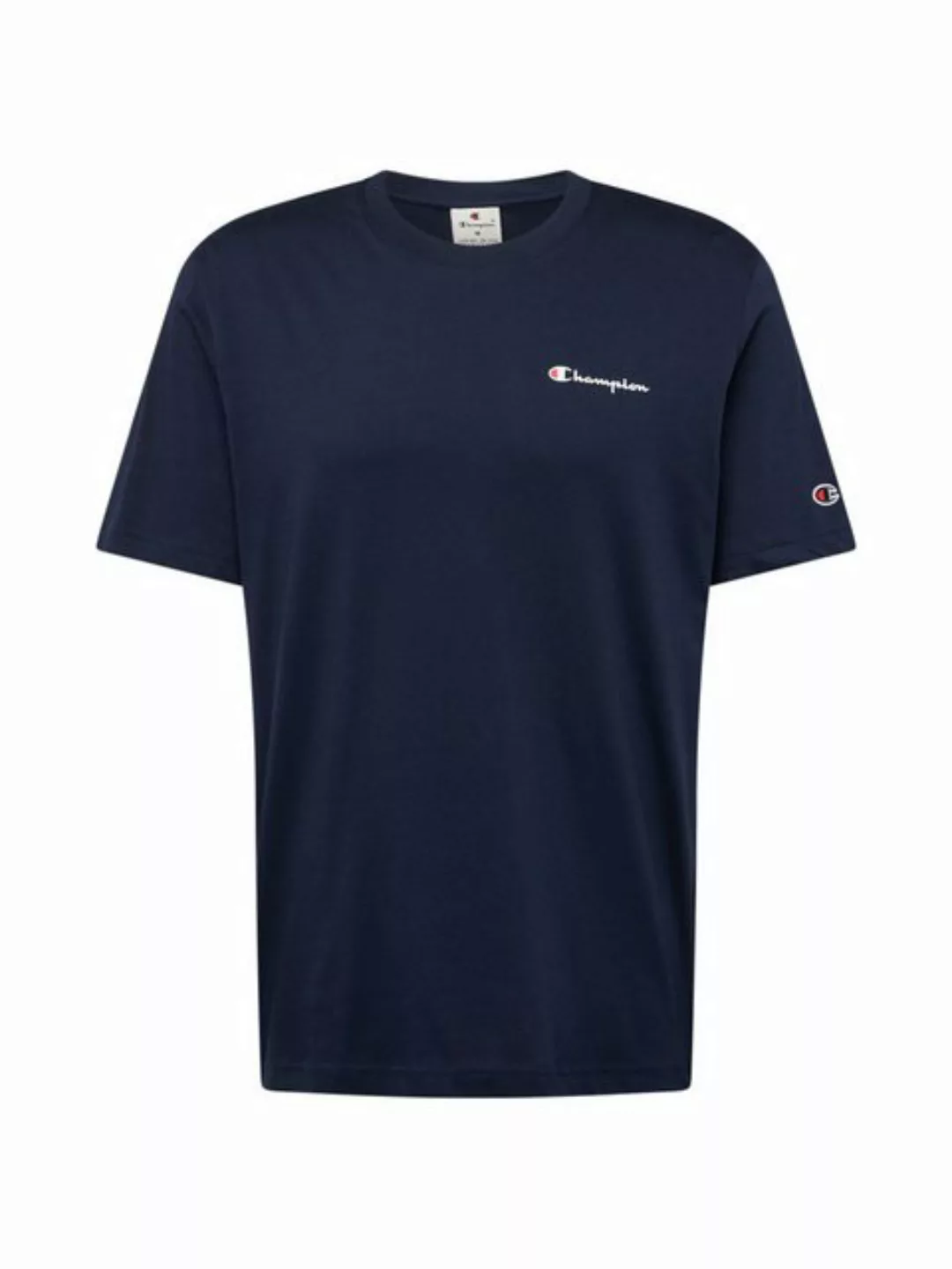 Champion Kurzarmshirt Herren Baumwoll-T-Shirt mit kleinem Logo - Dunkelblau günstig online kaufen