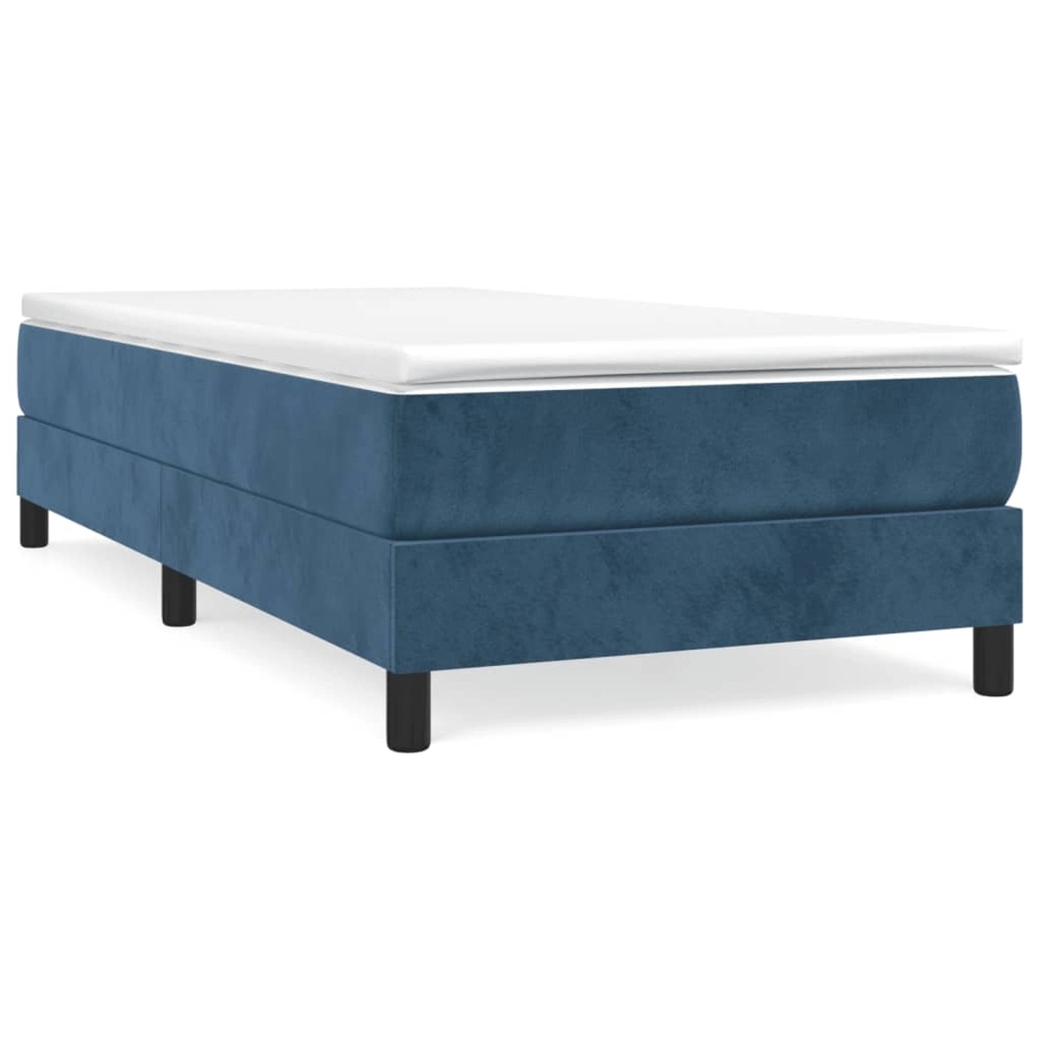 Vidaxl Boxspringbett Dunkelblau 90x200 Cm Samt günstig online kaufen