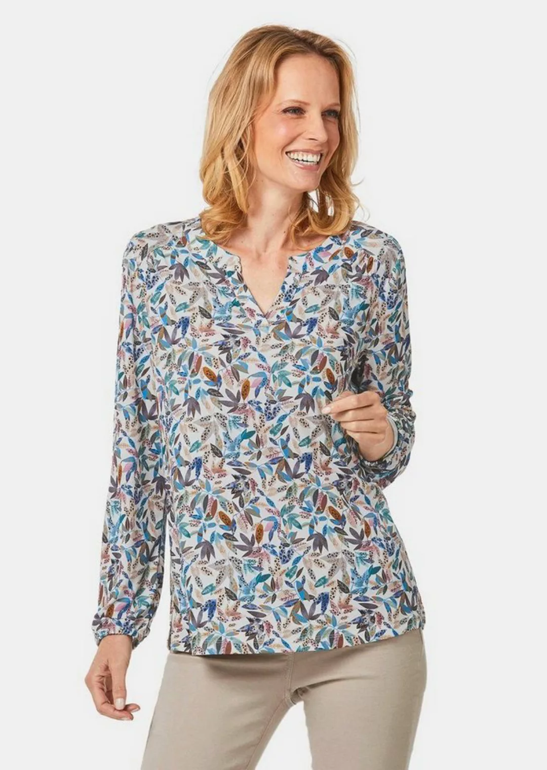 GOLDNER Shirtbluse Kurzgröße: Blusenshirt in femininer Form günstig online kaufen