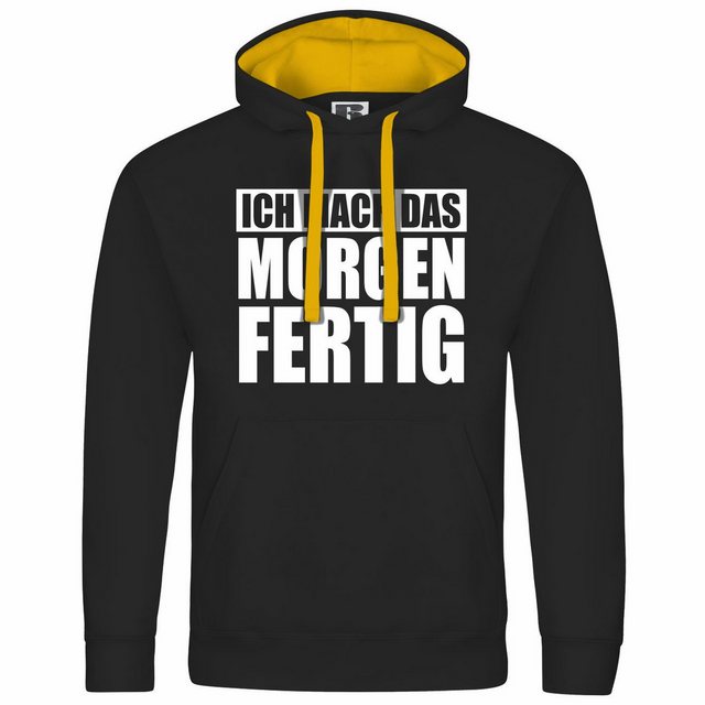 deinshirt Kapuzenpullover Herren Kapuzenpullover Ich mach das Morgen fertig günstig online kaufen