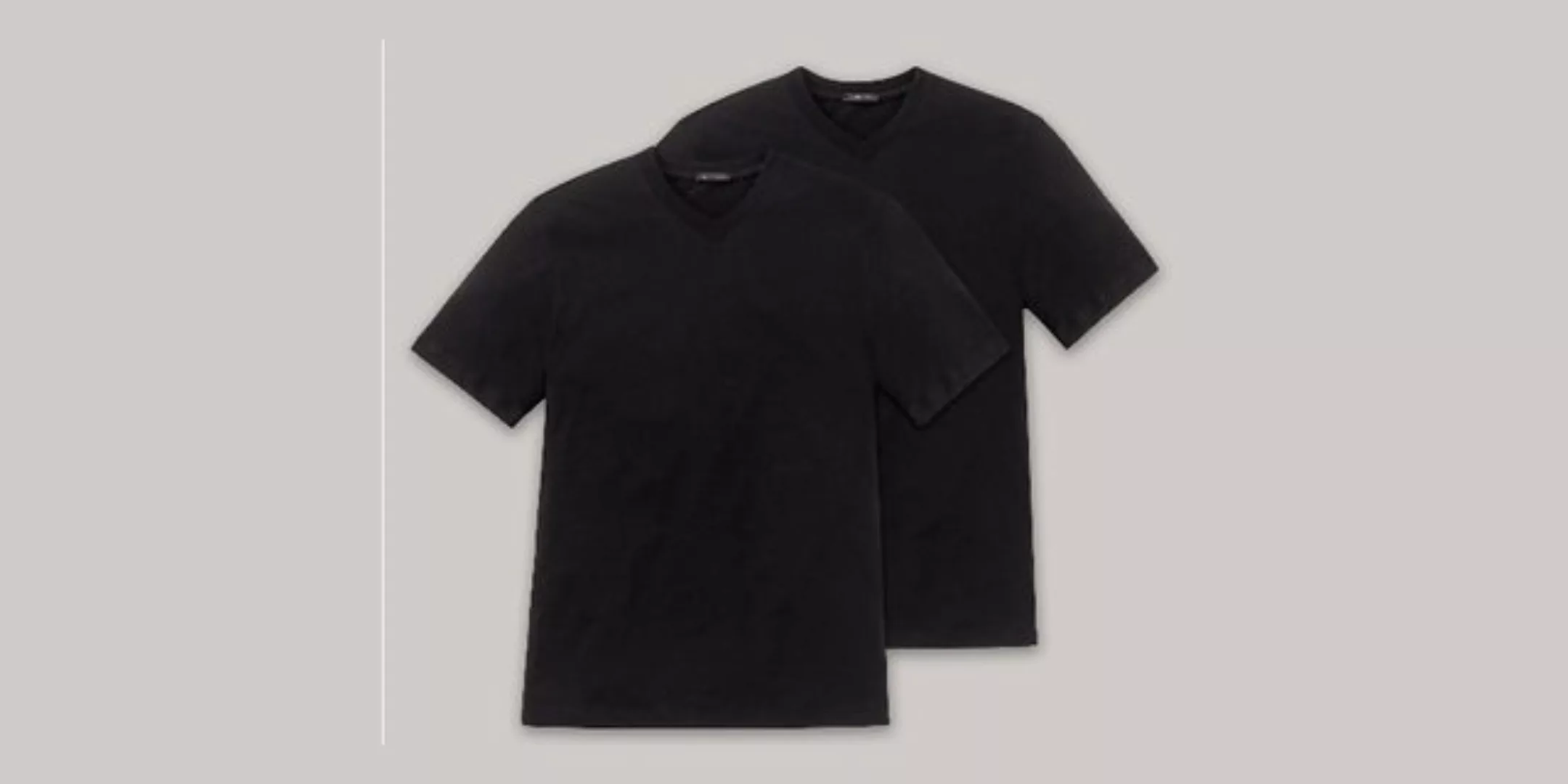 Schiesser Kurzarmshirt American T-Shirts V-Ausschnitt 2er-Pack günstig online kaufen