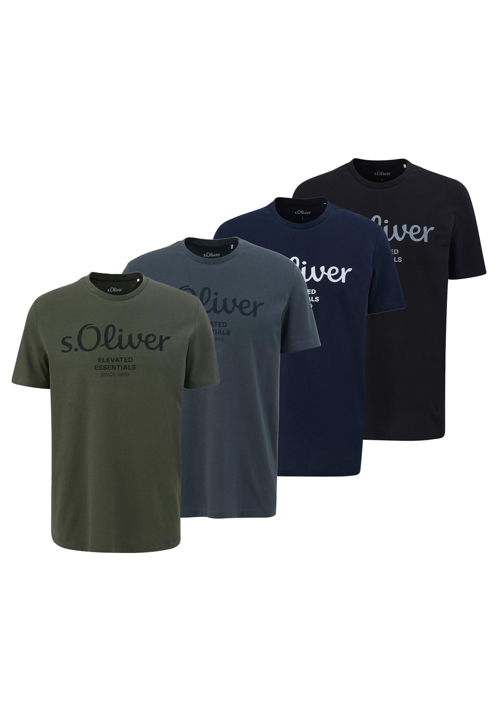 s.Oliver T-Shirt "T-Shirt Logo T-Shirt 4er Pack" günstig online kaufen