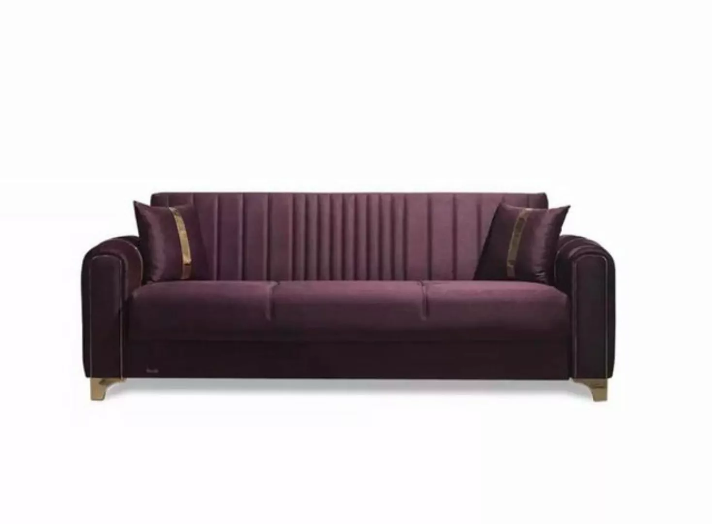 Xlmoebel 3-Sitzer Wohnzimmer-Sofa in Lila für drei Personen mit Polsterung, günstig online kaufen