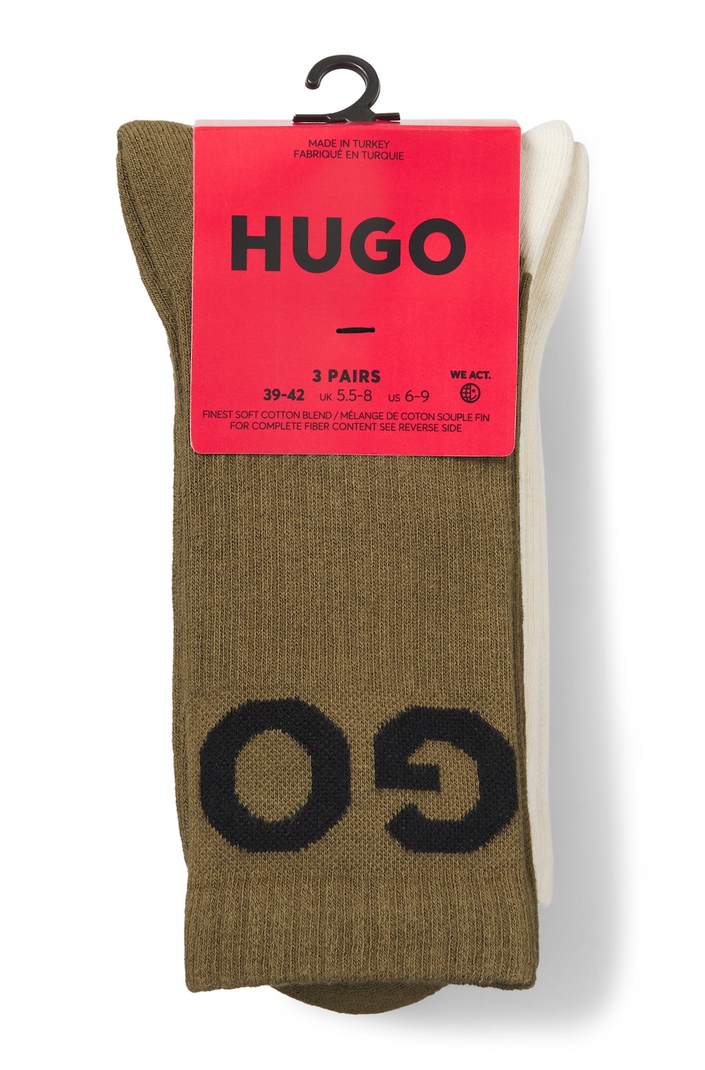 HUGO Underwear Freizeitsocken "3P QS ICONIC CC 1", (Packung, 3 Paar, 3er), günstig online kaufen