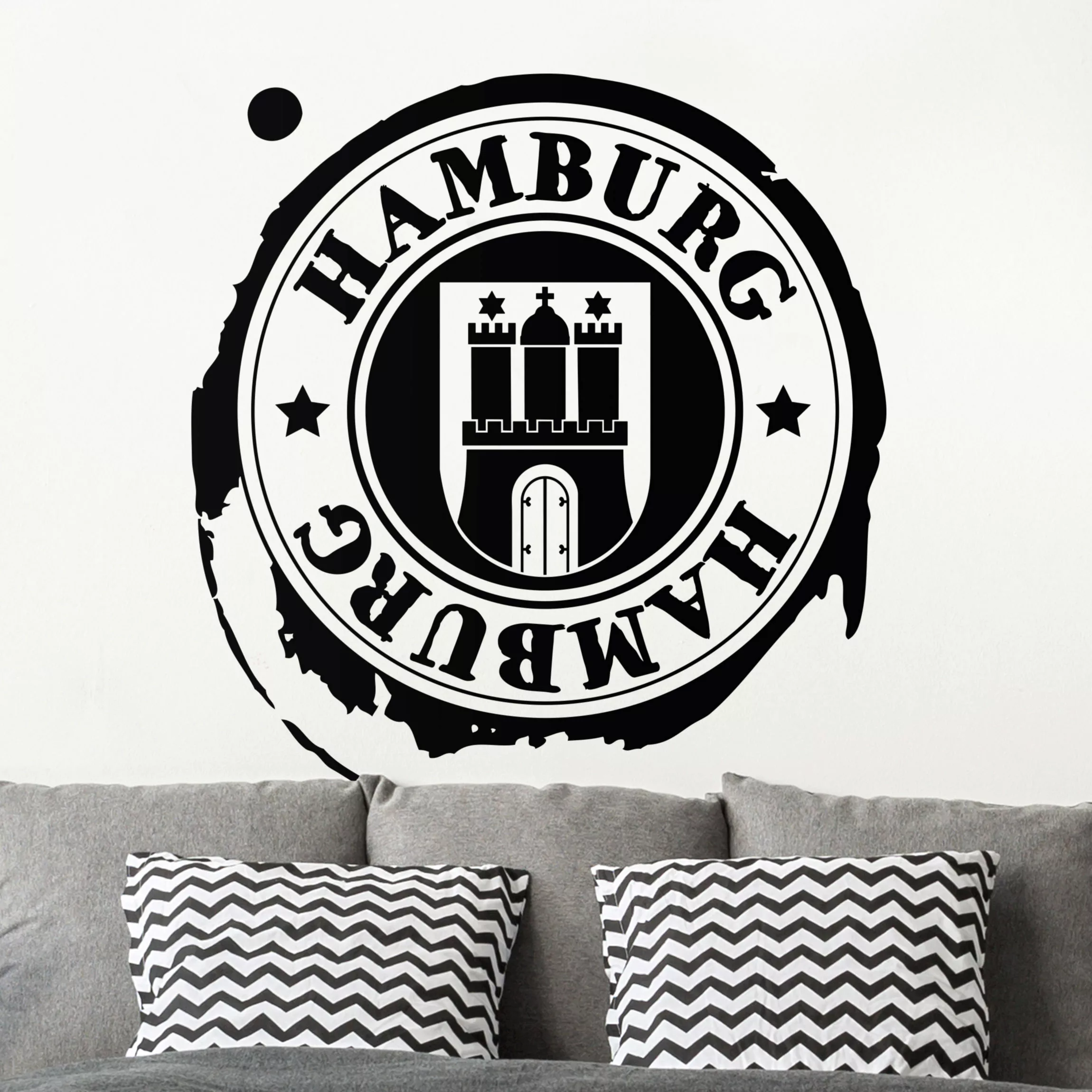 Wandtattoo Architektur & Skyline Hamburg Logo Design günstig online kaufen