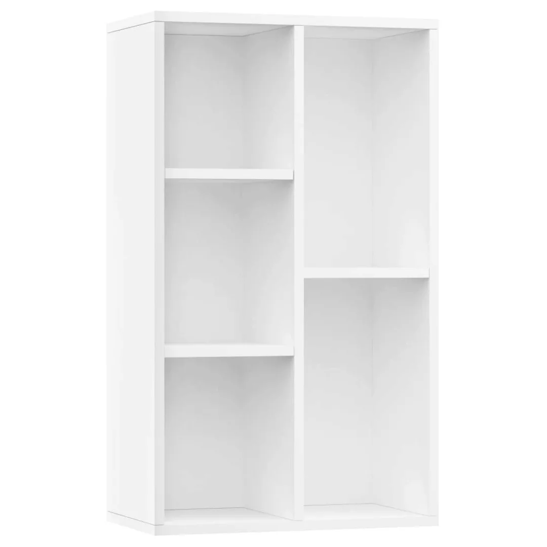 Bücherregal/sideboard Weiß 50x25x80 Cm Spanplatte günstig online kaufen