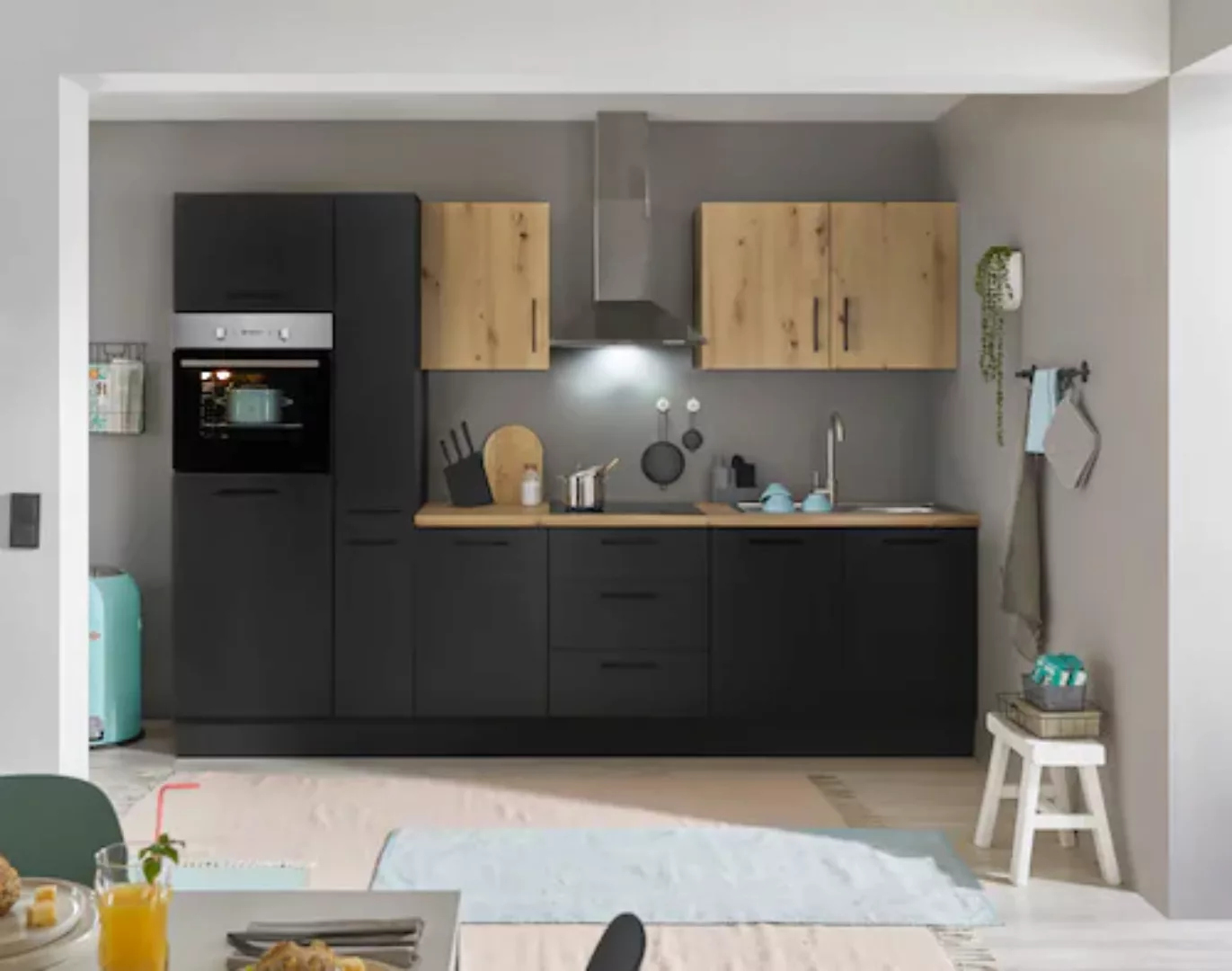 BASIC by Balculina Küchenzeile »Turin«, Breite 300 cm, wahlweise mit E-Gerä günstig online kaufen