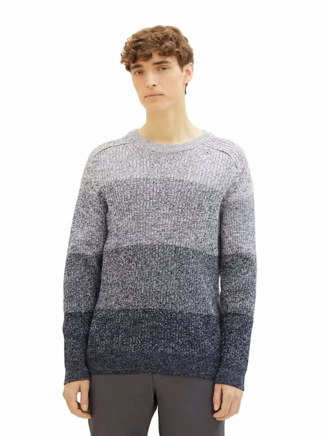 TOM TAILOR Denim Strickpullover mit Streifenmuster günstig online kaufen