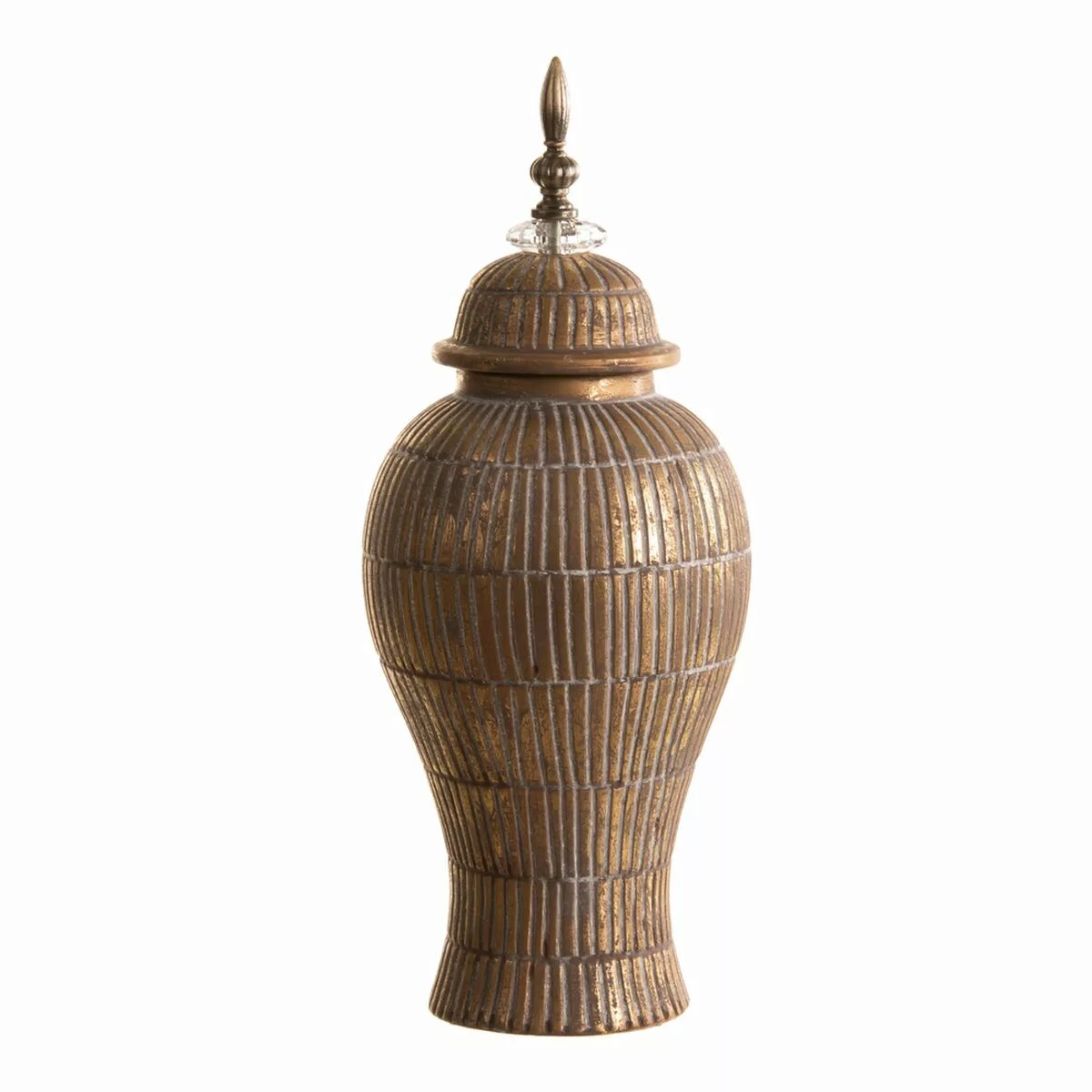 Vase 19 X 19 X 43 Cm Aus Keramik Gold Weiß günstig online kaufen