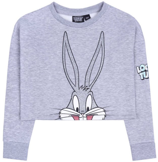 Sarcia.eu Sweatshirt Grauer, kurzer Pullover mit Zirkonen Bugs Bunny 13-14 günstig online kaufen