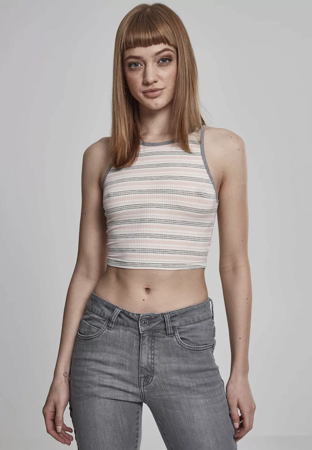 Urban Classics Damen Top Rib Stripe Cropped günstig online kaufen