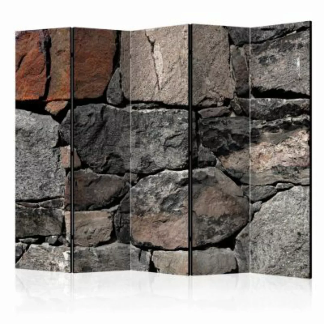 artgeist Paravent Dark Stones II [Room Dividers] grau/braun Gr. 225 x 172 günstig online kaufen