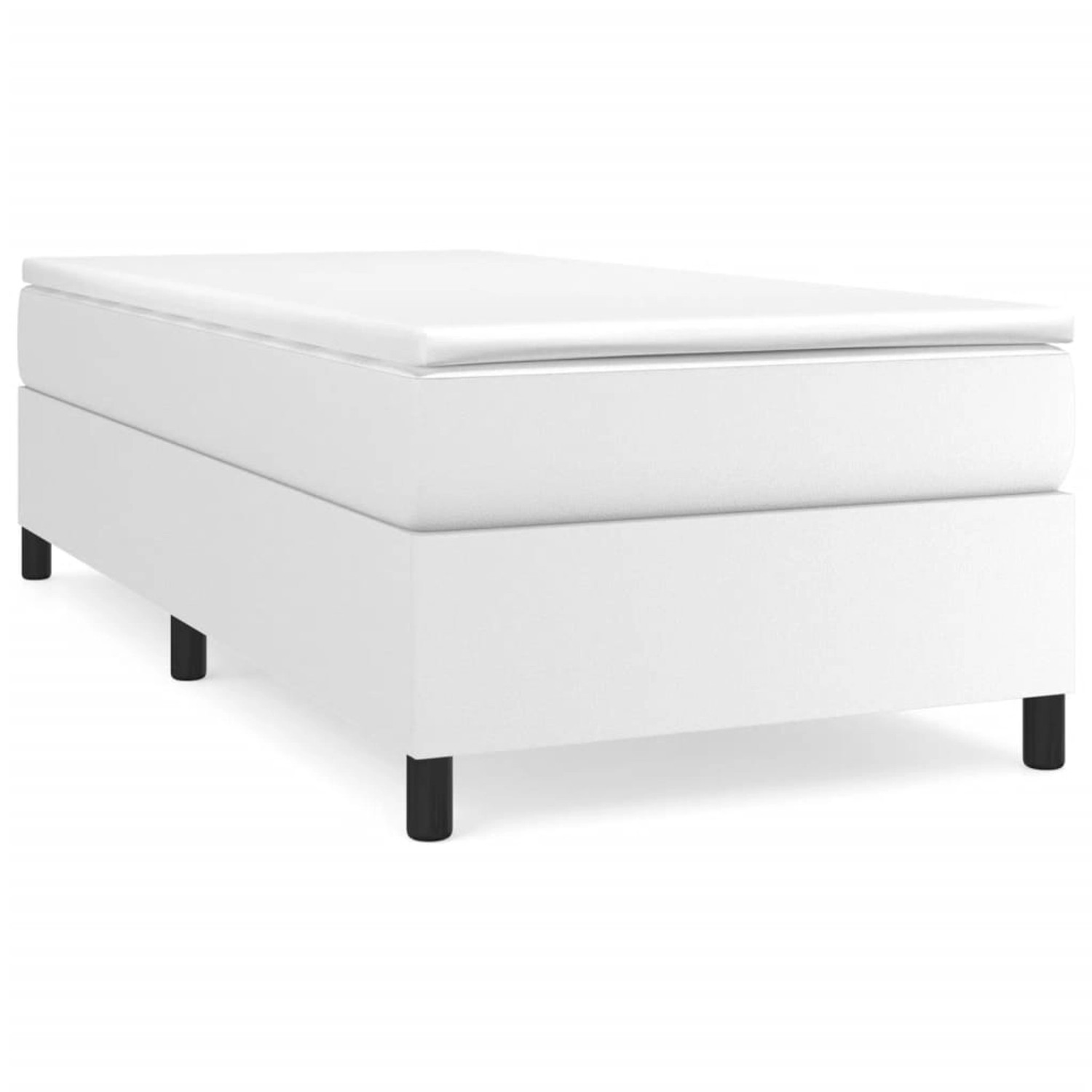 vidaXL Boxspringbett Weiß 90x190 cm Kunstleder1465973 günstig online kaufen