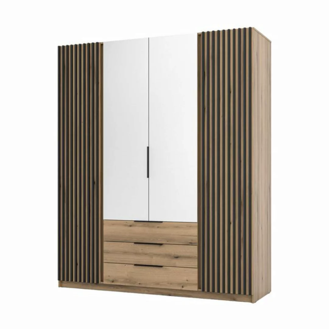 Furnix Kleiderschrank Timotes 200 cm Schrank mit drei Schubladen mit/ohne S günstig online kaufen