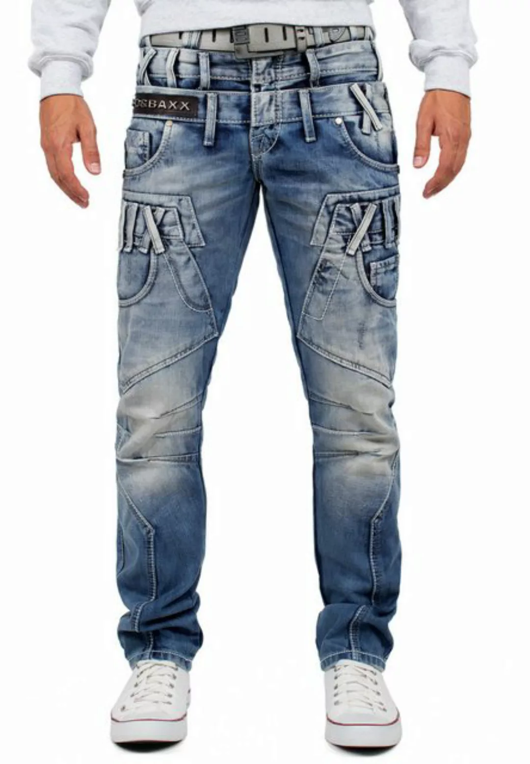 Cipo & Baxx Regular-fit-Jeans Herren Hose BA-CD466 W30/L34 (1-tlg) mit Dopp günstig online kaufen