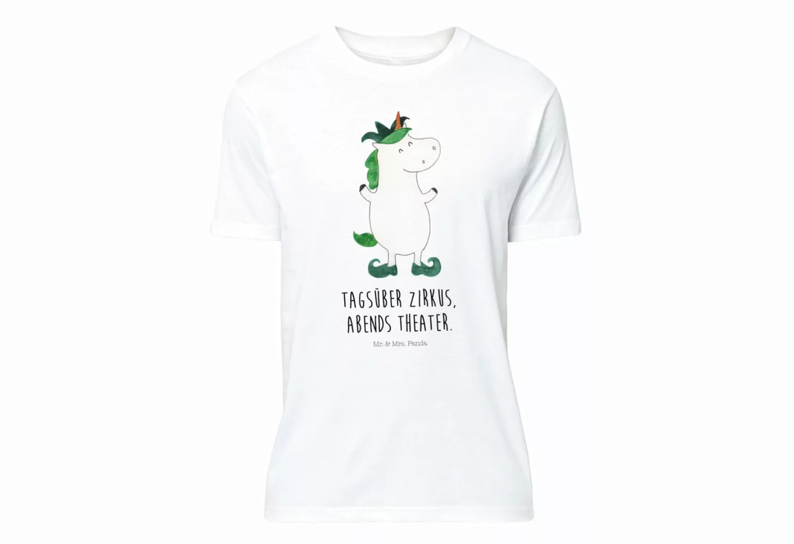 Mr. & Mrs. Panda T-Shirt Einhorn Joker - Weiß - Geschenk, Rundhals, Pegasus günstig online kaufen
